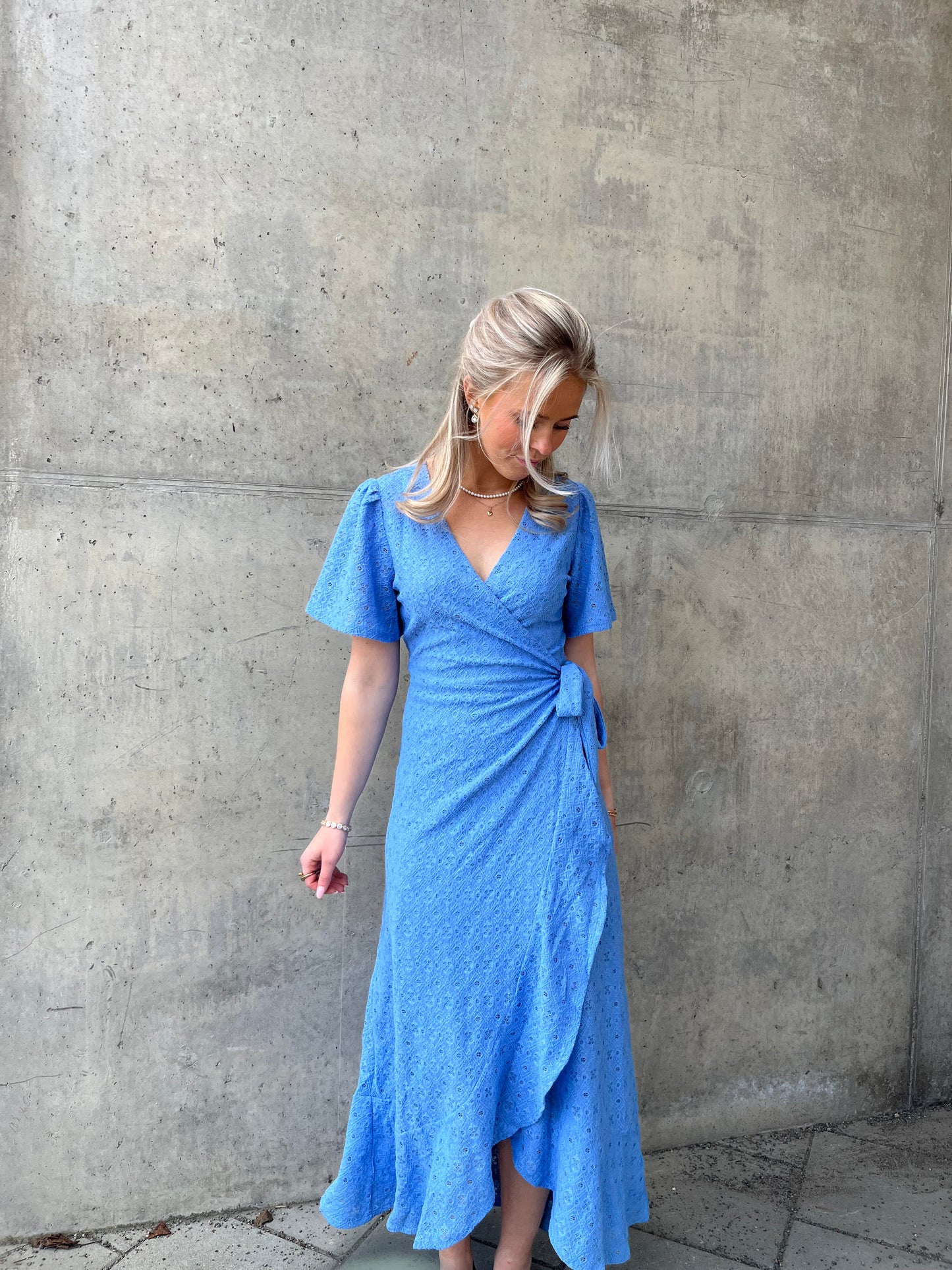 OBJLAILA Long Dress - Cornflower Blue