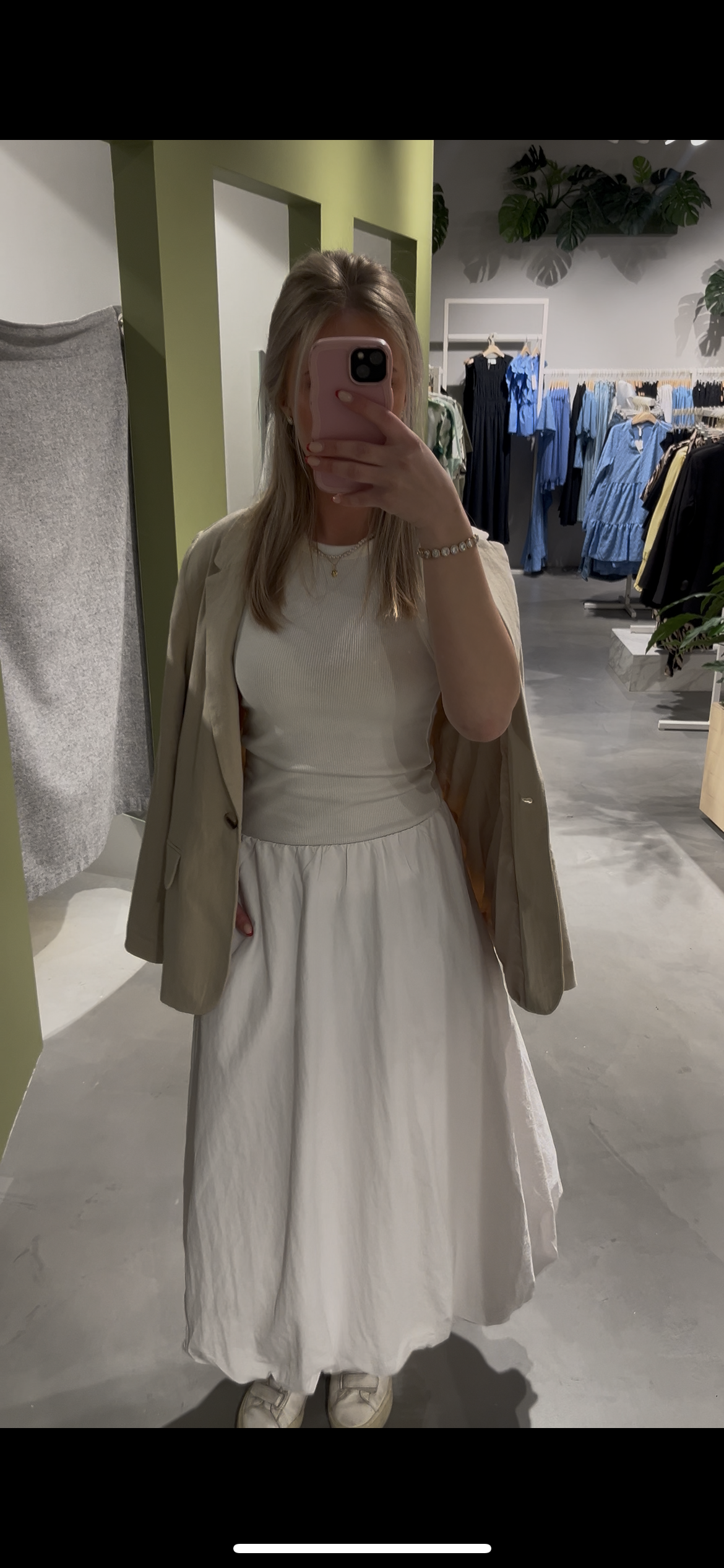 OBJETTA Long Skirt - Cloud Dancer