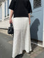 OBJMILIKA Long Skirt - Cloud Dancer