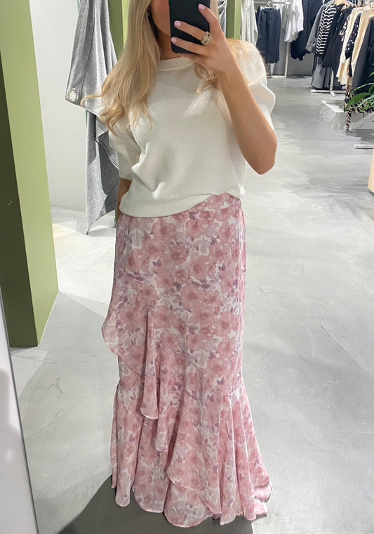 VIARIVA Long Skirt - Cloud Dancer