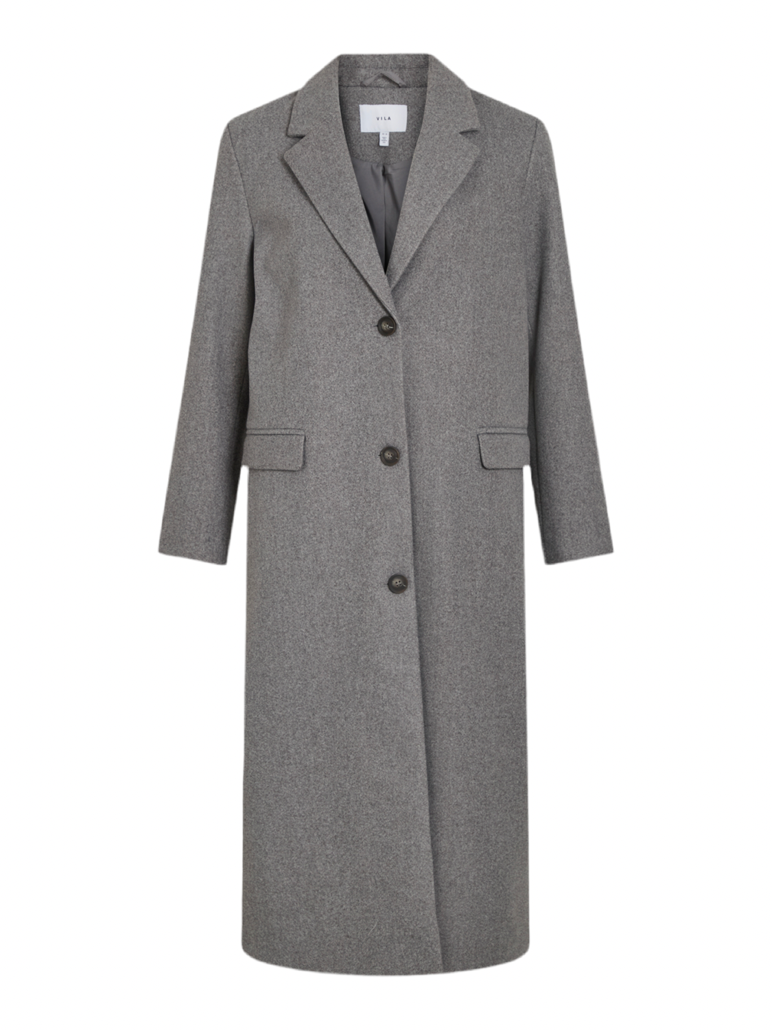 VISOLO Coat - Medium Grey Melange