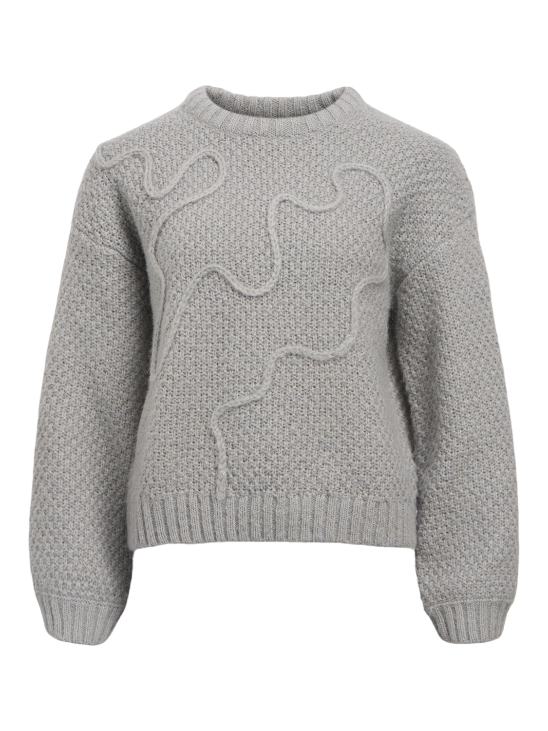 OBJAKINA Pullover - Medium Grey Melange