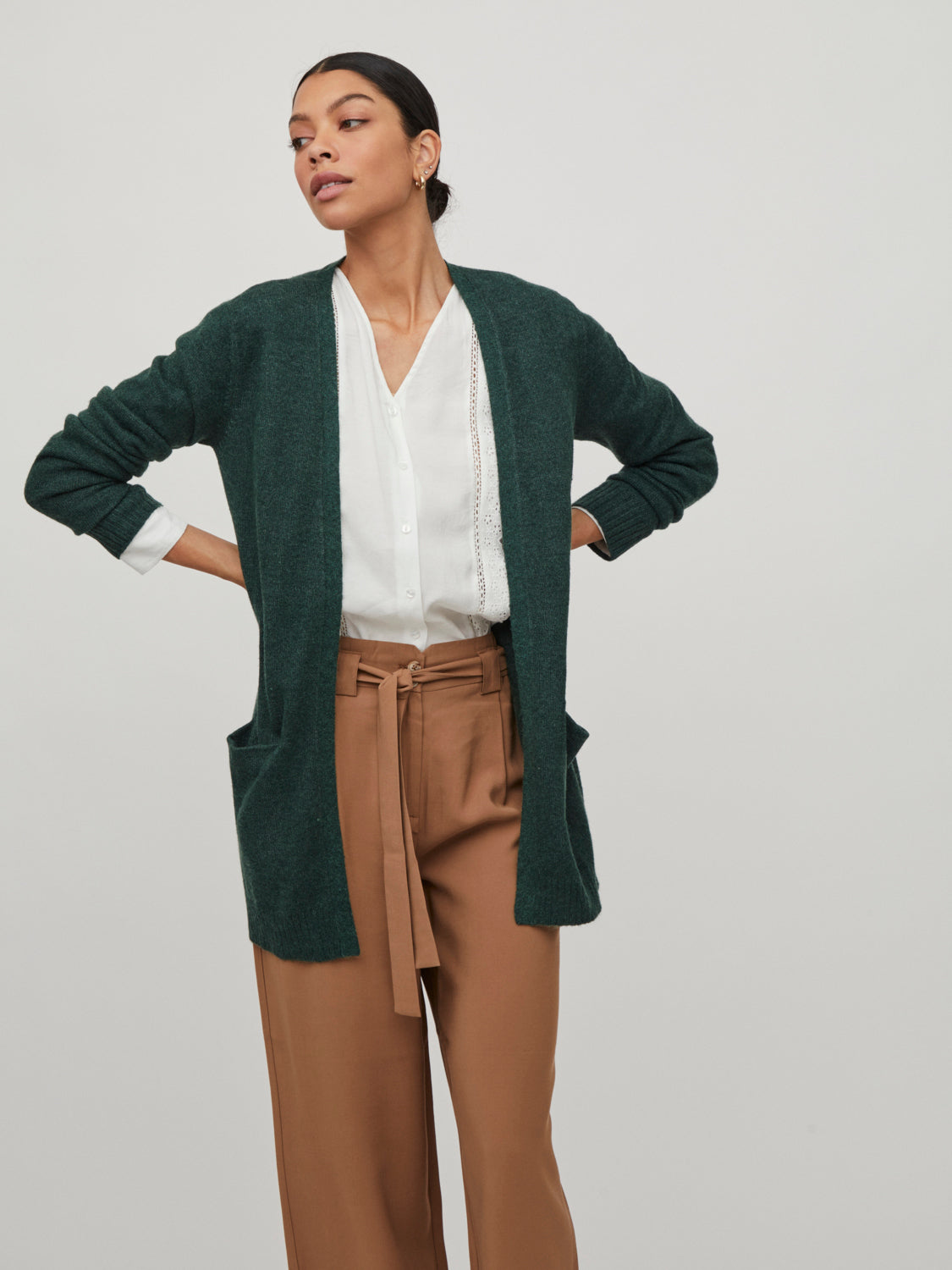 VIRIL Cardigan - Pineneedle